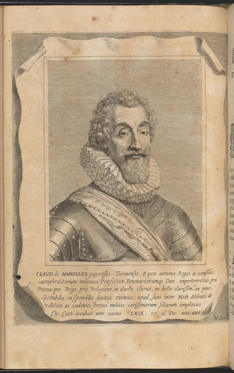 Claude de Marolles by Claude Mellan, print, 1656
