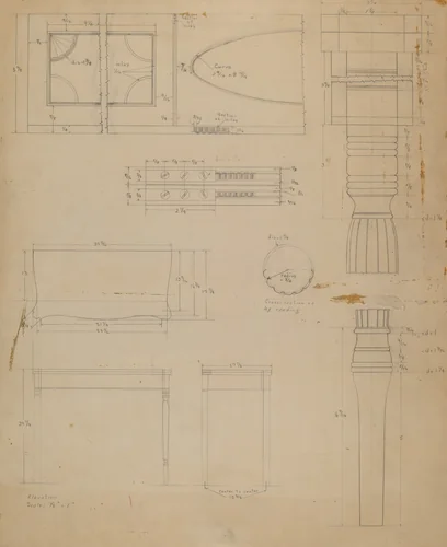 Table by Leo Drozdoff, index of american design, 1935-1942