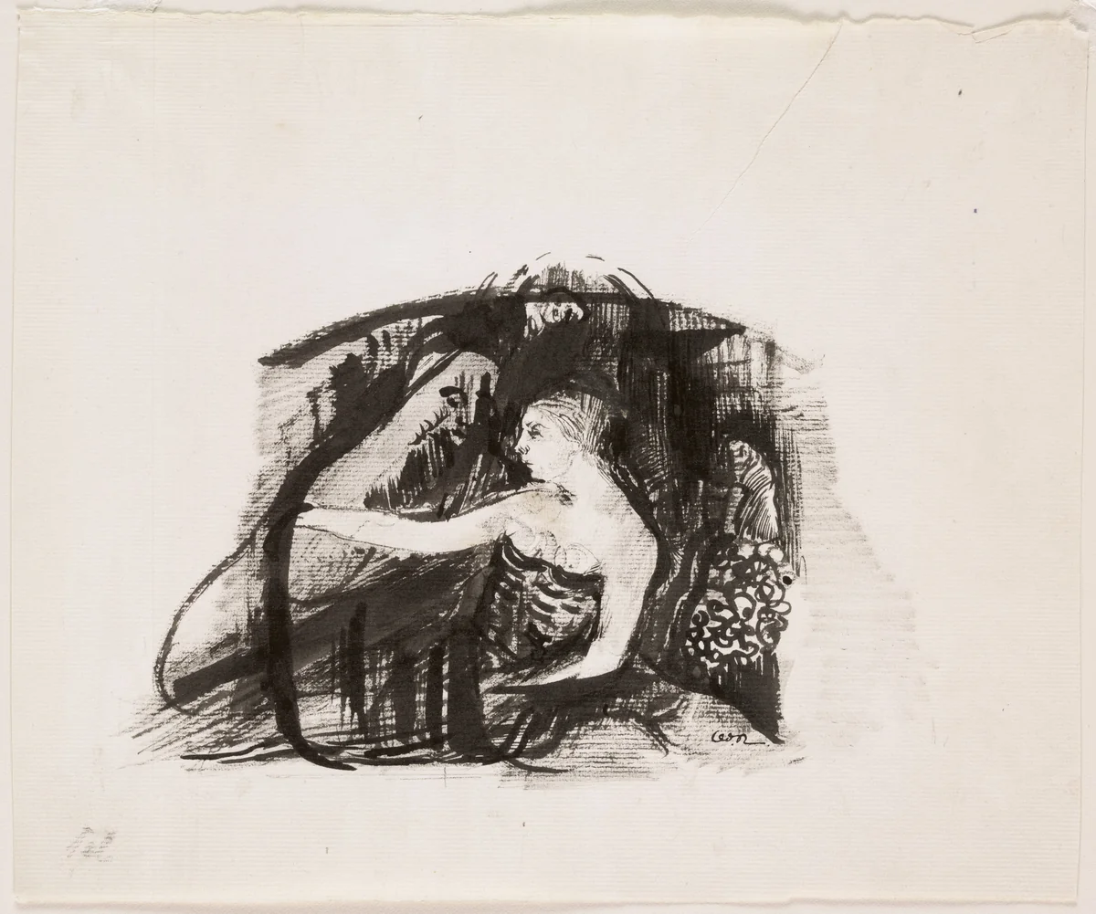 The Queen of Sheba II by Odilon Redon, drawing, 1900
