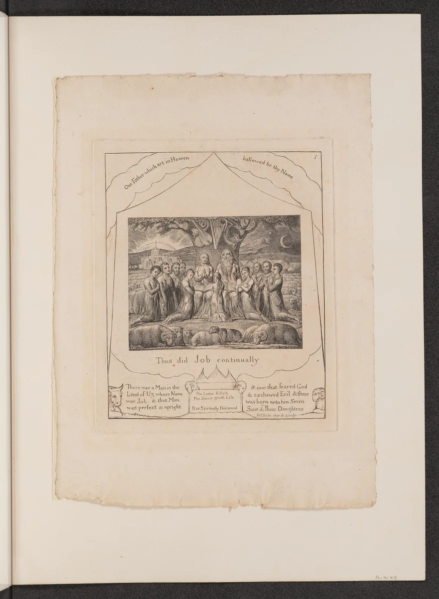 Job and His Family by William Blake, portfolio, 1825