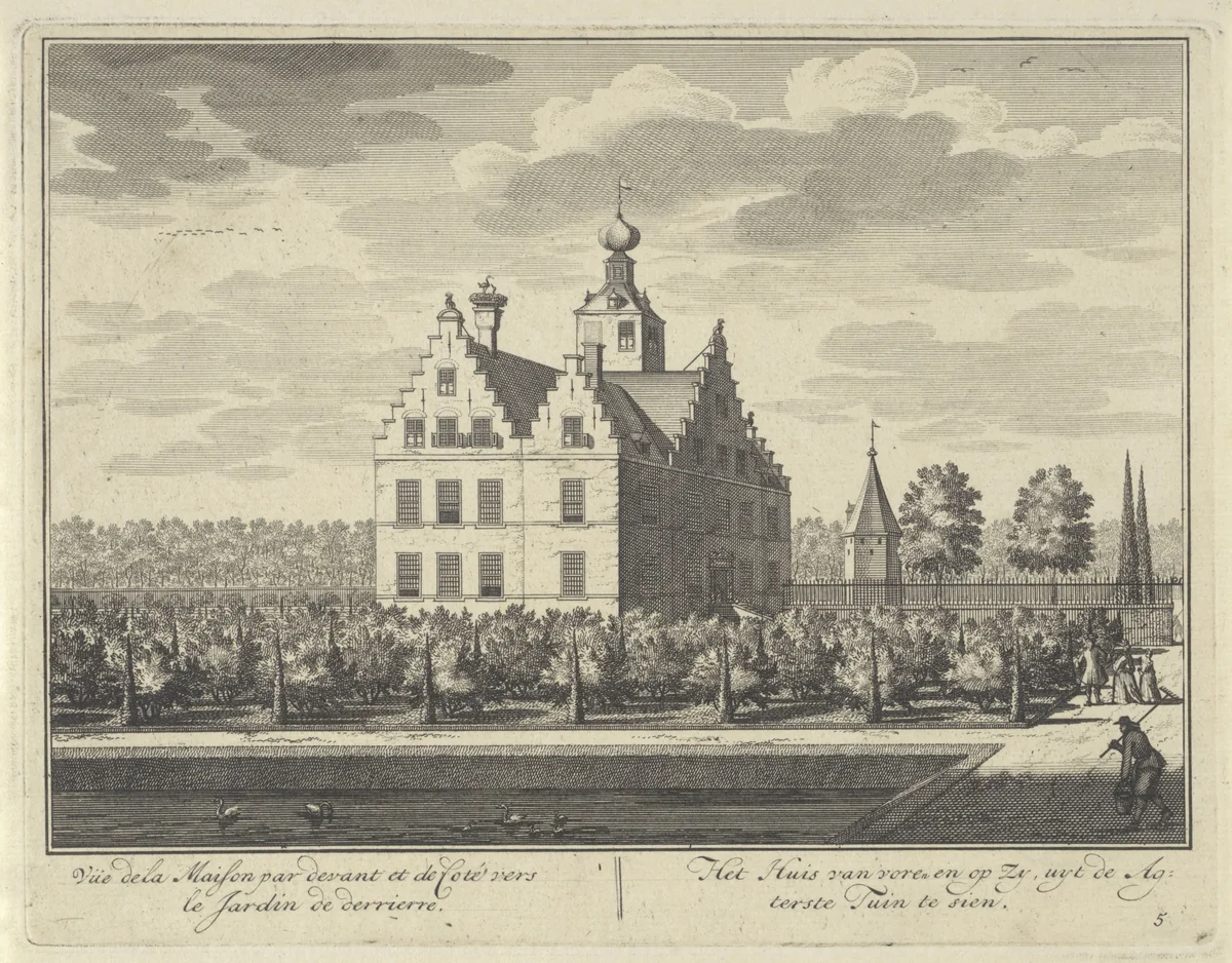 Zijaanzicht van Kasteel Zuilenstein by Daniël Stopendaal, print, 1682-1726