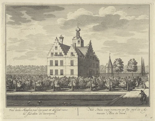 Zijaanzicht van Kasteel Zuilenstein by Daniël Stopendaal, print, 1682-1726