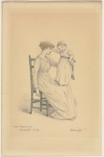 Mother and Child by Kate Greenaway, drawing, 1898