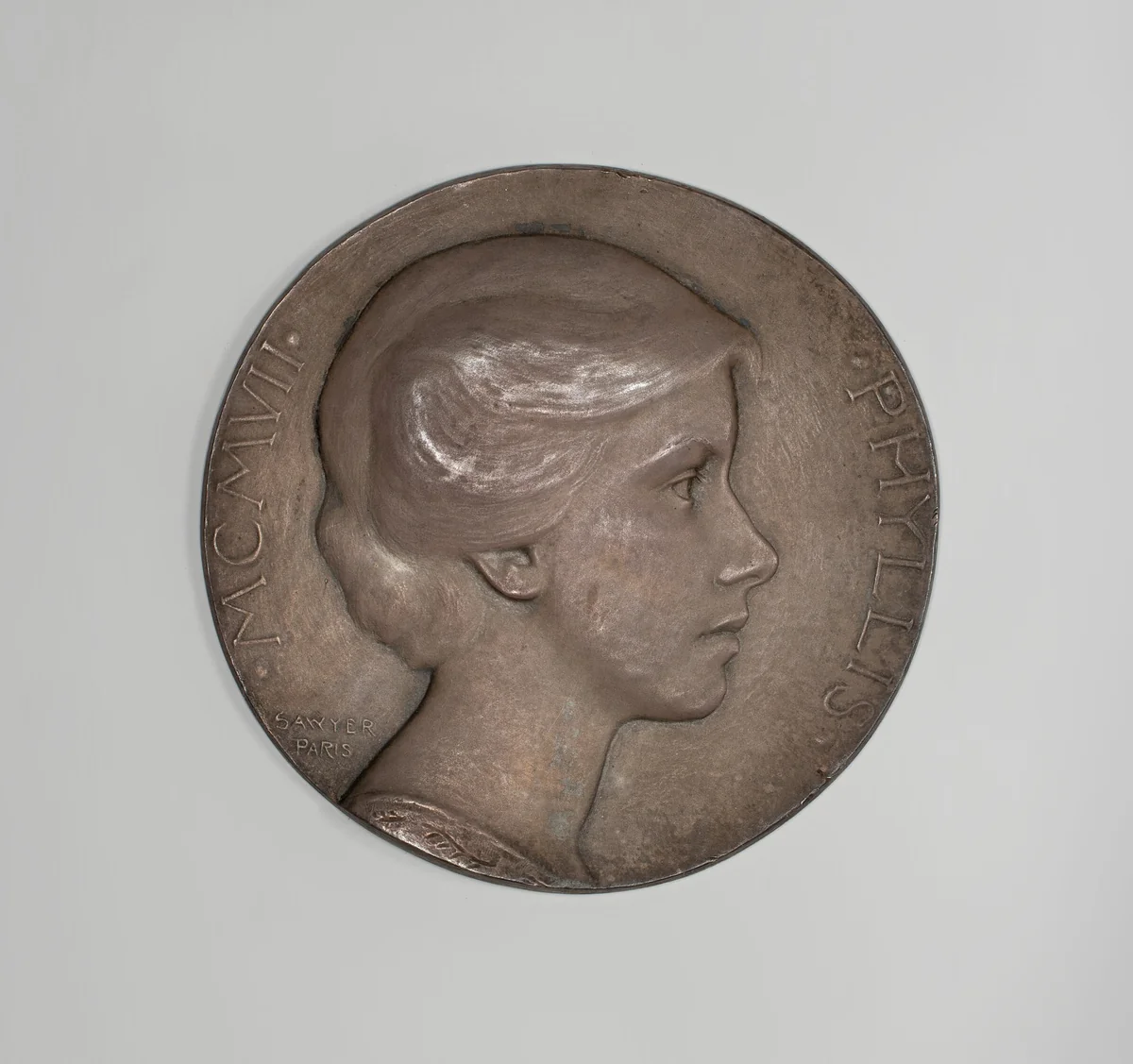 Phyllis by Edward Warren Sawyer, metalwork, 1908