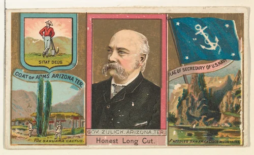 Governor Zulick, Arizona Territory, from "Governors, Arms, Etc." series (N133-1), issued by Duke Sons & Co. by W. Duke, Sons & Co., print, 1885-1892