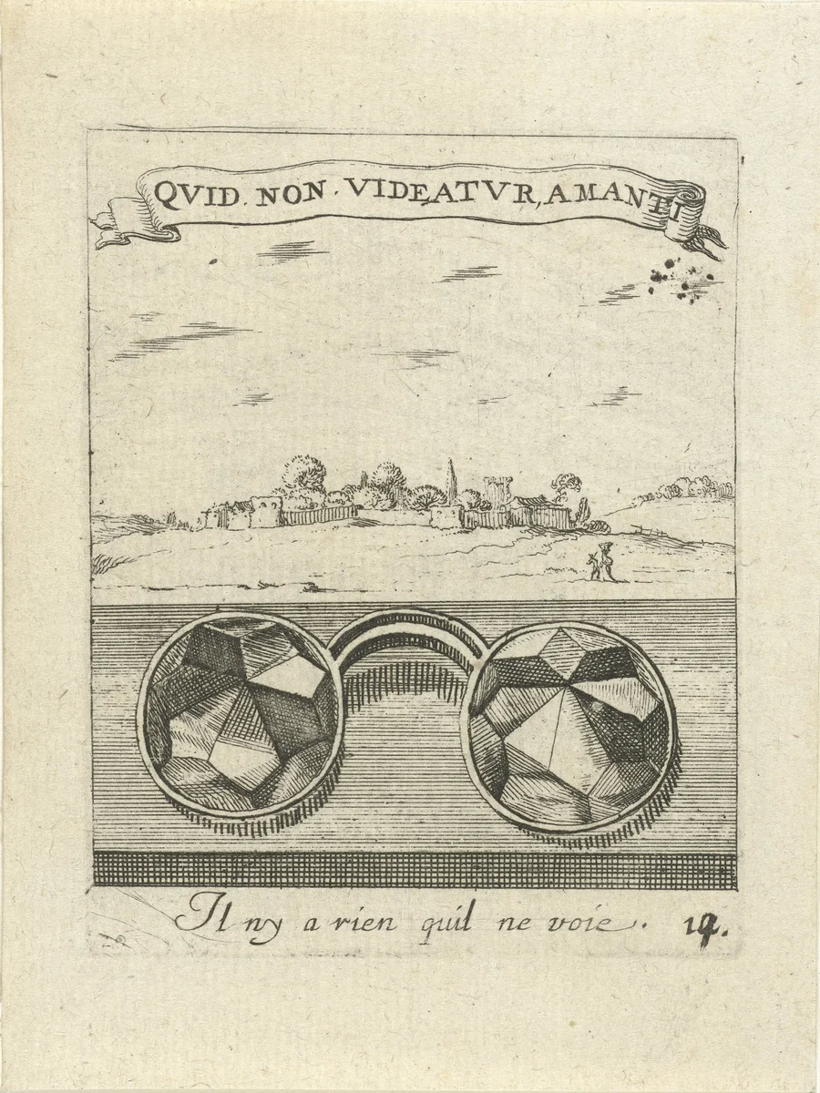 Bril by Albert Flamen, print, 1672