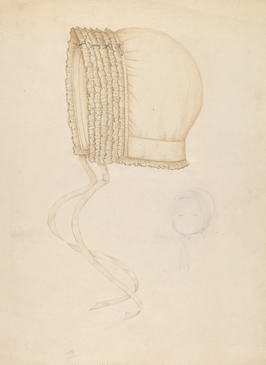 Baby's Cap by Sylvia Dezon, index of american design, 1937