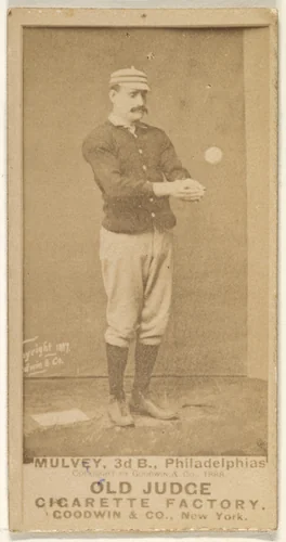 Joseph H. "Joe" Mulvey, 3rd Base, Philadelphia, from the Old Judge series (N172) for Old Judge Cigarettes by Goodwin & Company, photograph, 1888