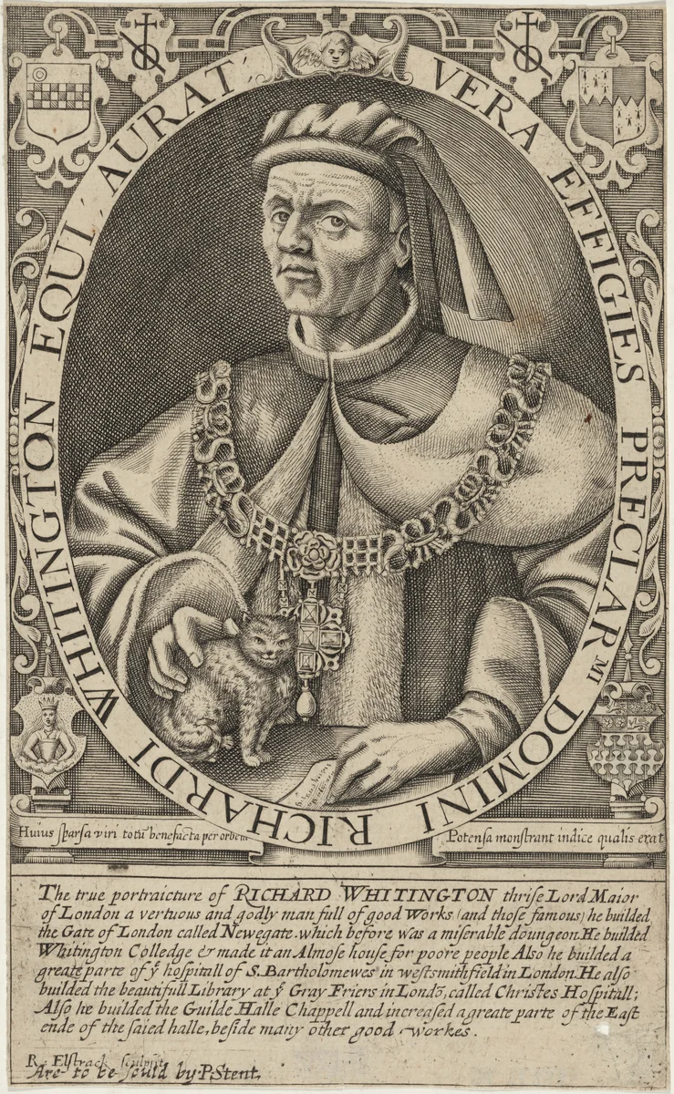 Sir Richard Whittington by Renold Elstrack, print, 1571-1625