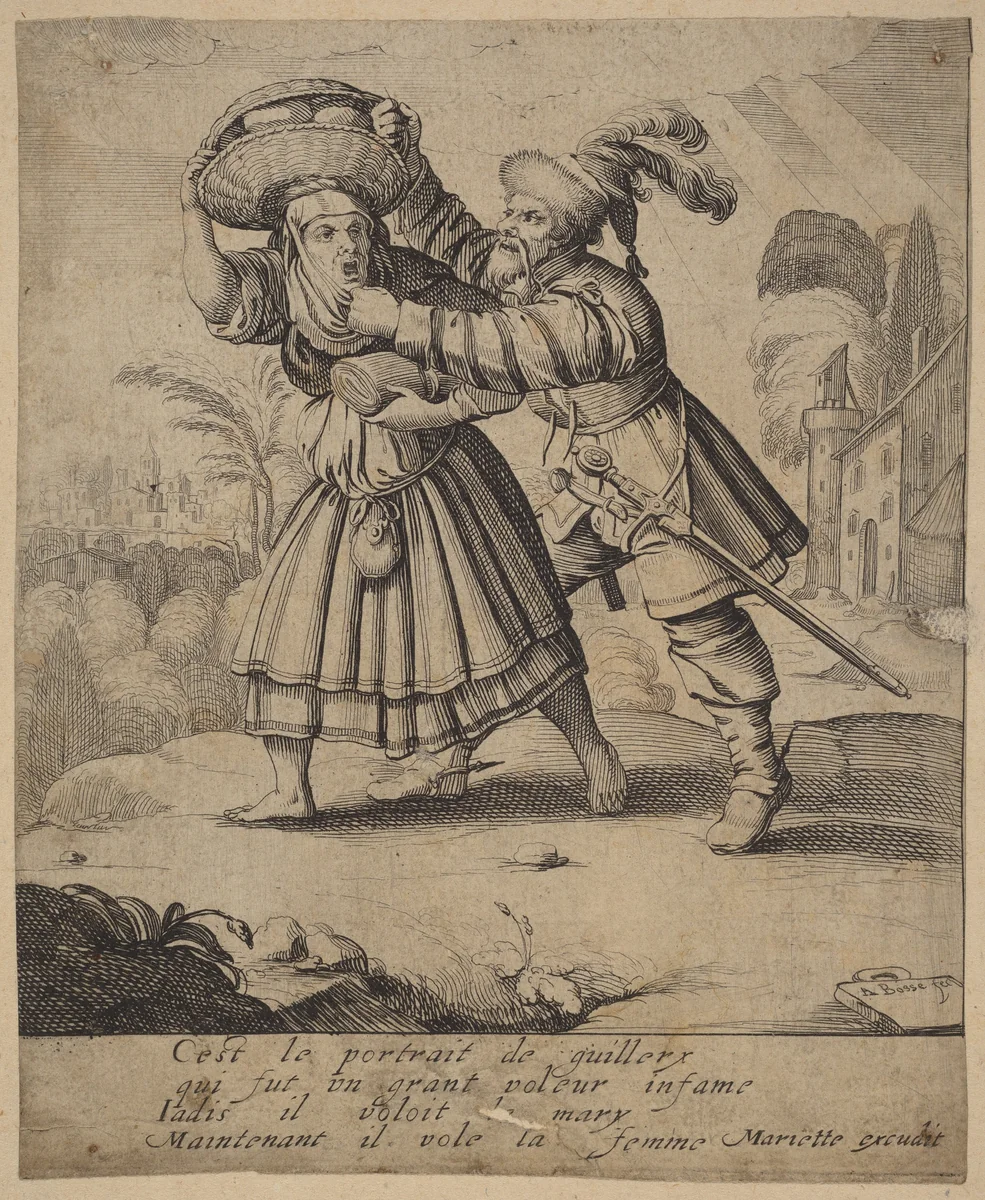 C'est le portrait de Guillery... by Abraham Bosse, print, 1602-1676