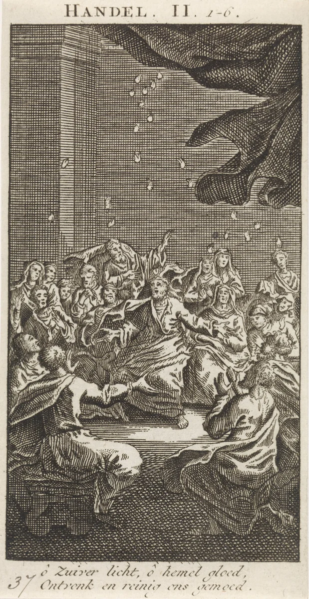Uitstorting van de Heilige Geest by anonymous, print, 1712