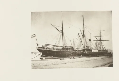 Stoomschip Willem III, vóór de brand van 1871 by Wegner & Mottu, photograph, 1871