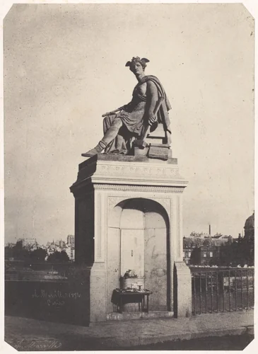 ["Industry" by Louis Petitot, Pont du Carrousel, Paris] by Charles Marville, photograph, 1852