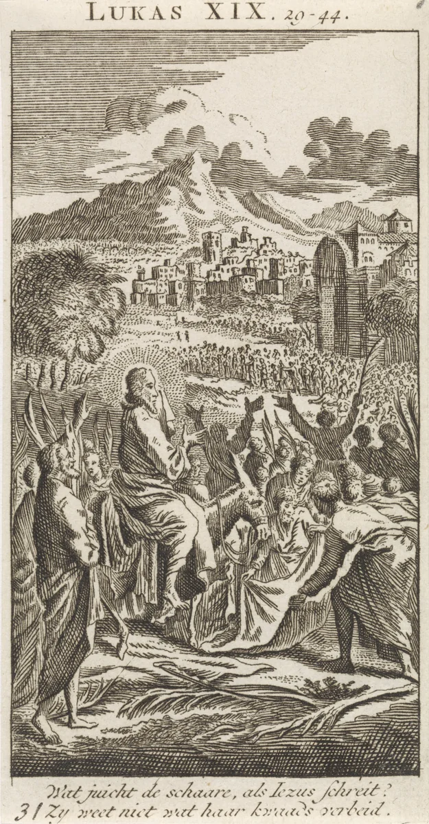 Intocht in Jerusalem by anonymous, print, 1712