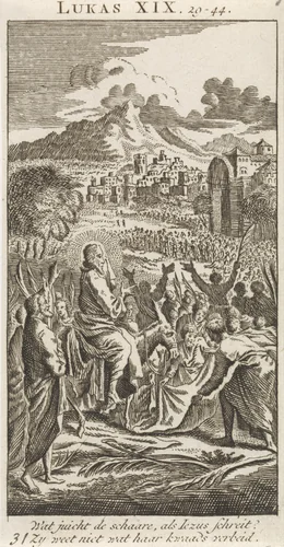 Intocht in Jerusalem by anonymous, print, 1712