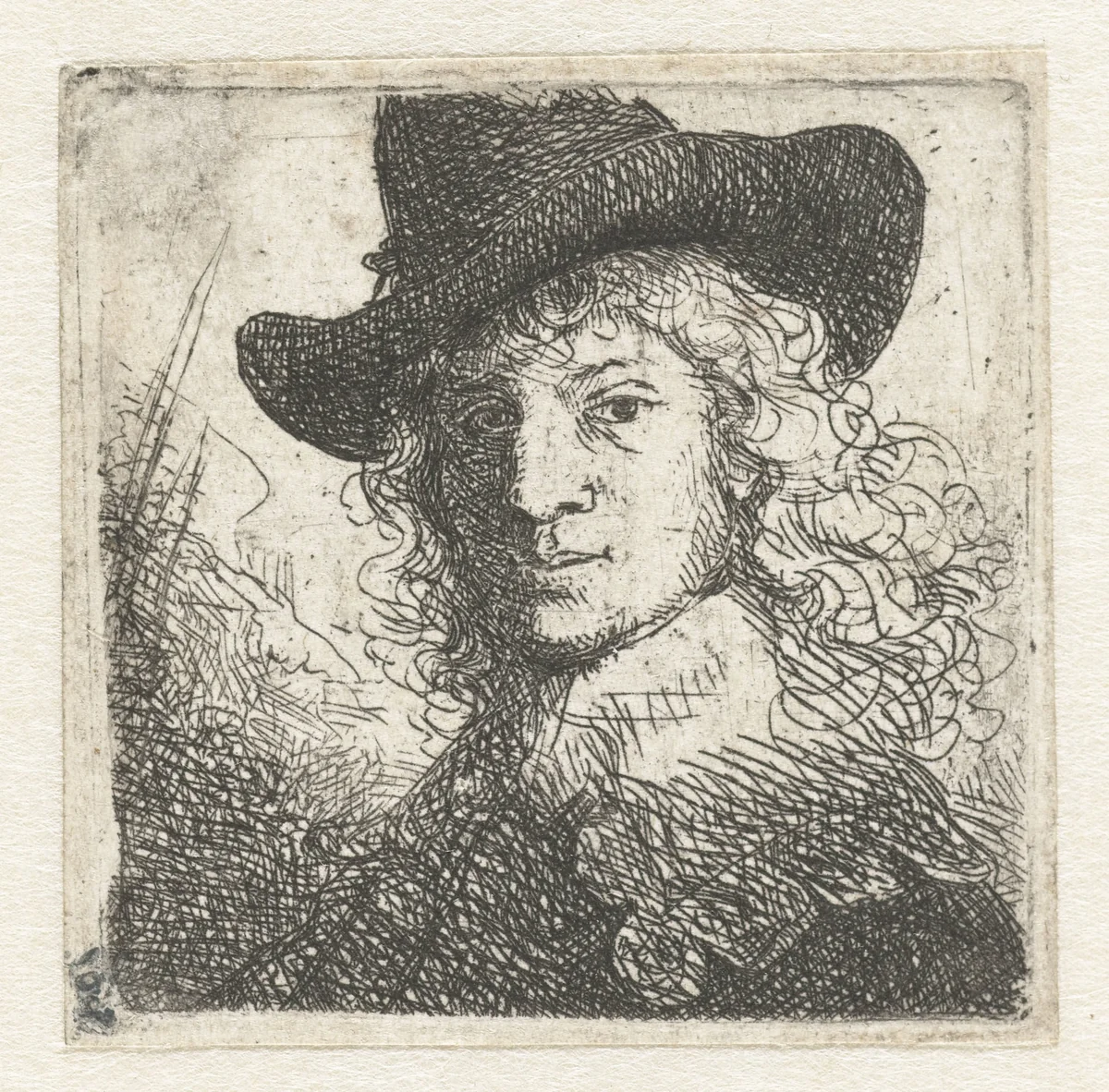 Vermeende portret van Jan Six by anonymous, print, 1630-1700