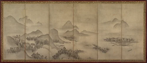Moonlit Landscape (one of a pair) by Unknown, painting, 1575-1599