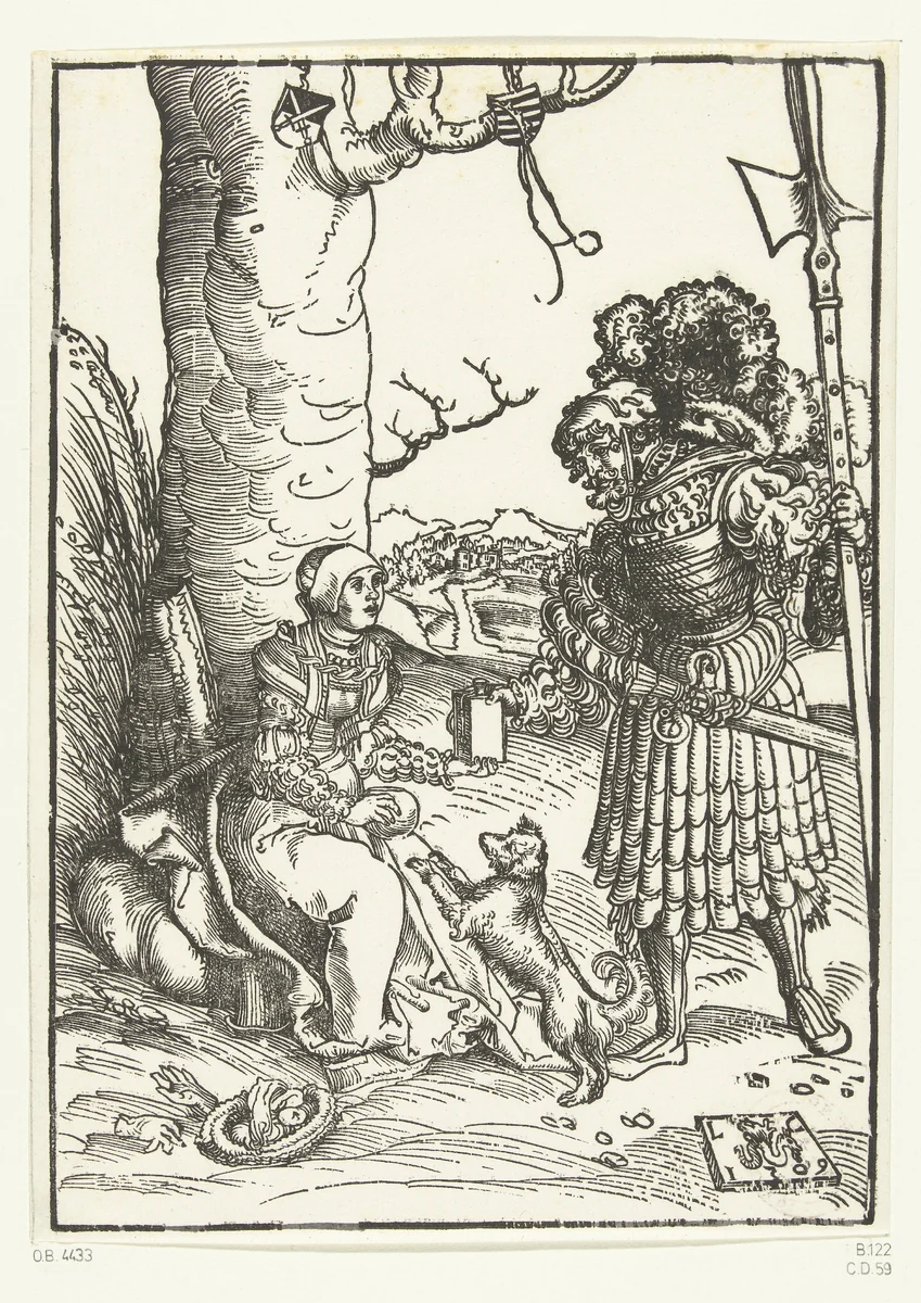 Abigaïl geeft David voedsel in de woestijn by Unknown, print, 1509