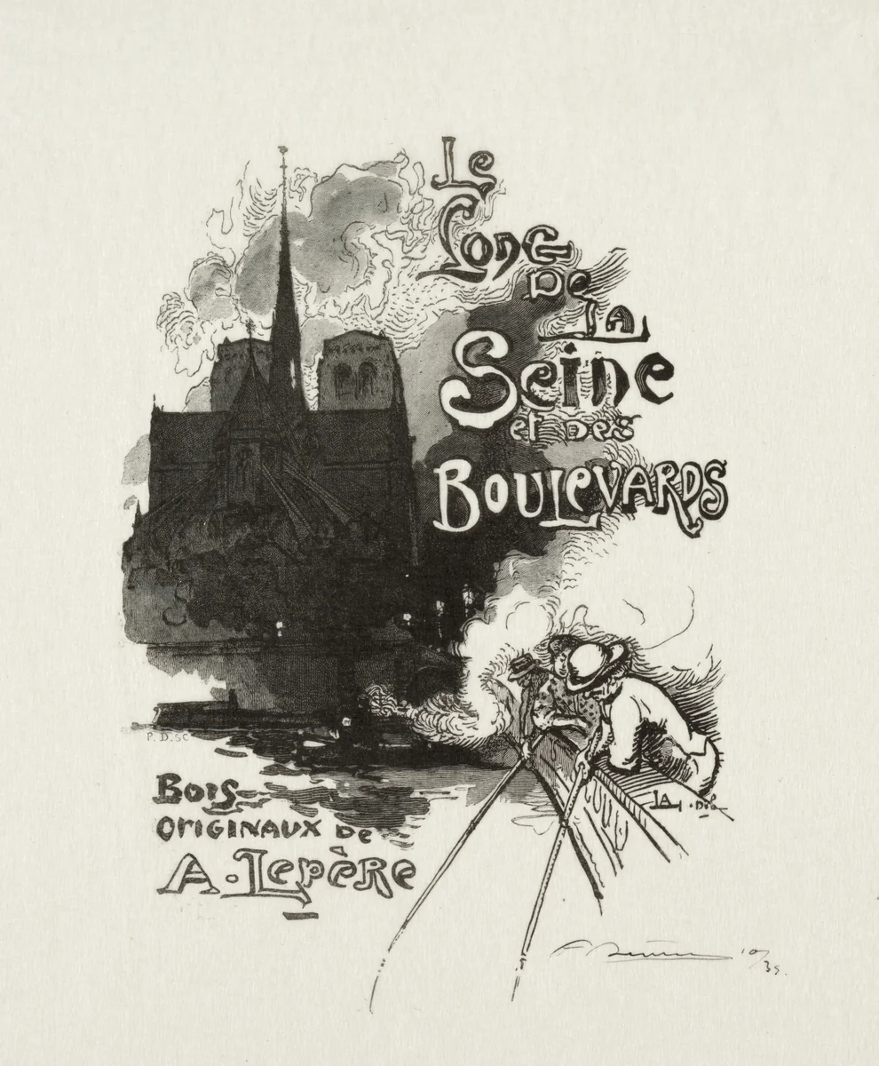 Frontispiece: Le long de la Seine et des Boulevards by Auguste Louis Lepère, print, 1870-1918