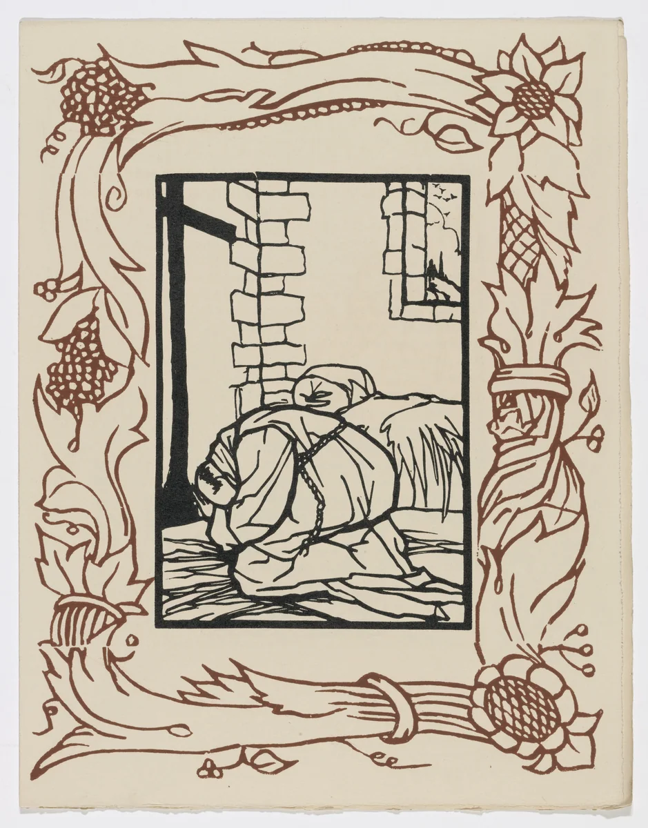 Plate (page 193) from Les Petites Fleurs de St. François (The Little Flowers of St. Francis) by Émile Bernard, illustrated book, 1928