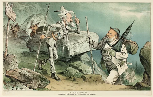 On the Road, from Puck by Joseph Keppler, print, 1881