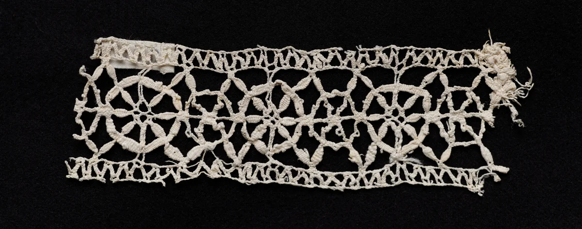 Bobbin Lace (Needlepoint Design) Insertion by Unknown, textile, 1550-1599
