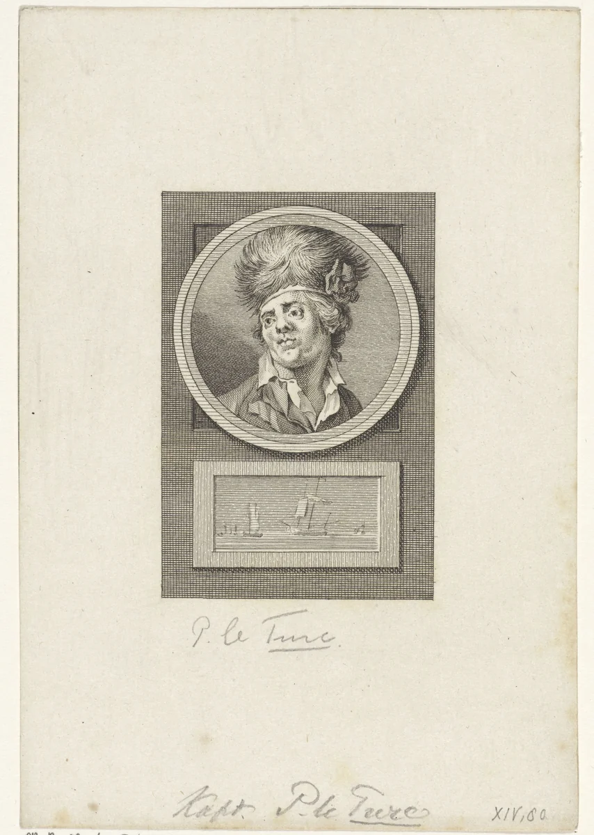 Portret van Pierre le Turcq by Reinier Vinkeles, print, 1783-1795