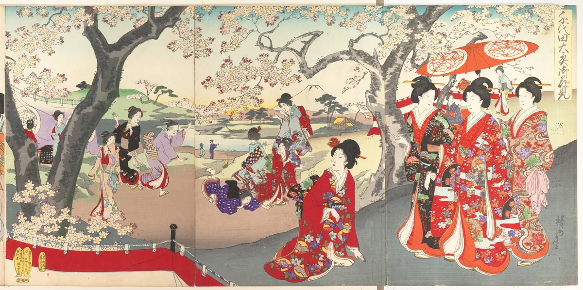 Chiyoda Castle (Album of Women) by Yōshū Chikanobu (楊洲周延), print, 1895