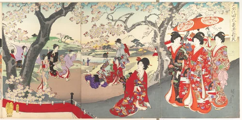 Chiyoda Castle (Album of Women) by Yōshū Chikanobu (楊洲周延), print, 1895