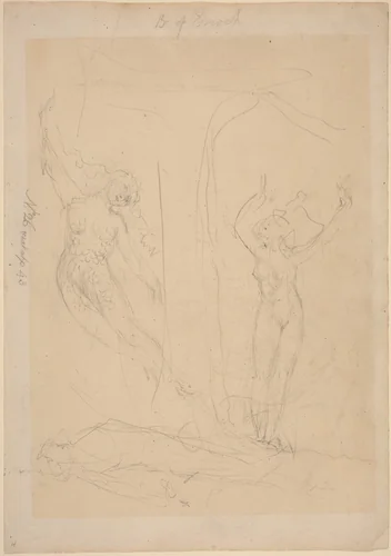 The Daughter of Men Becomes a Siren by William Blake, drawing, 1824-1827