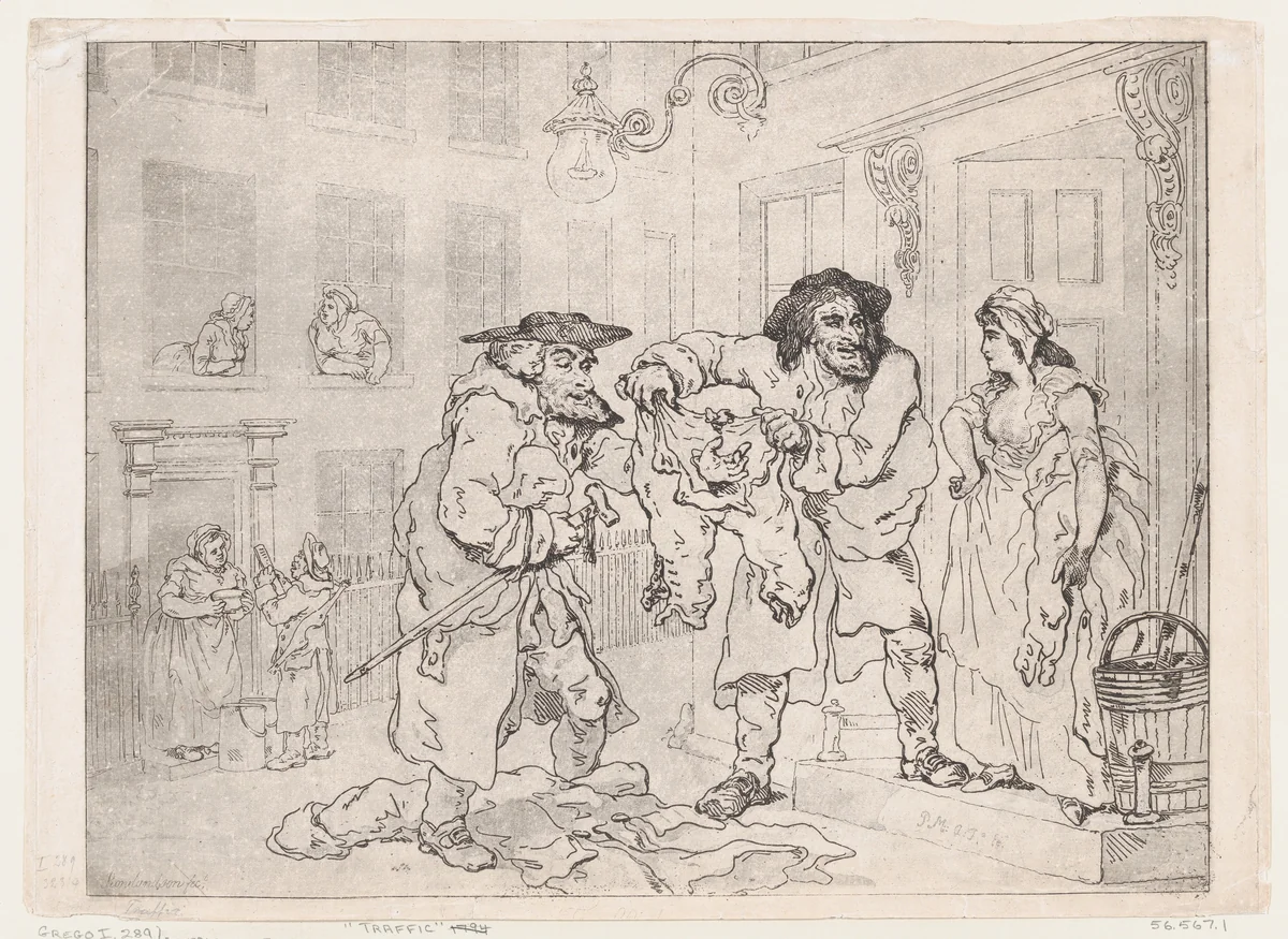 Traffic by Thomas Rowlandson, print, 1791-1794