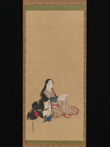 Young Woman with a Book by Miyagawa Shunsui, painting, 1734-1766