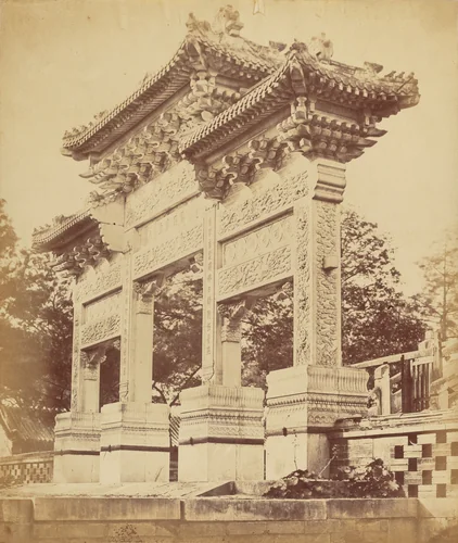 Arch in the Lama Temple Near Pekin, October 1860 by Felice Beato, photograph, 1860