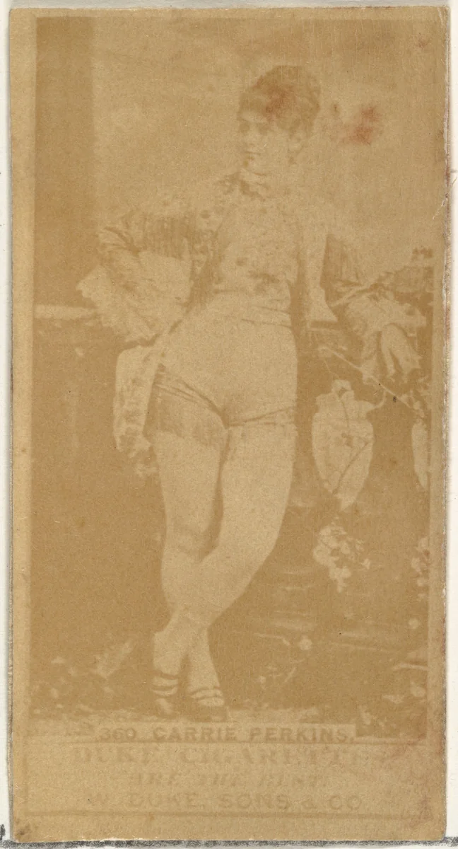 Card Number 360, Carrie Perkins, from the Actors and Actresses series (N145-7) issued by Duke Sons & Co. to promote Duke Cigarettes by W. Duke, Sons & Co., photograph, 1880-1889