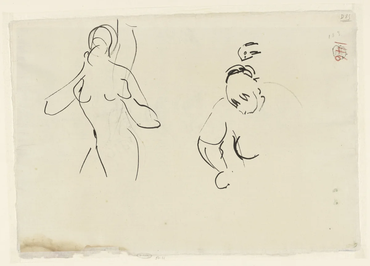 Naaktstudies by Rik Wouters, drawing, 1892-1916