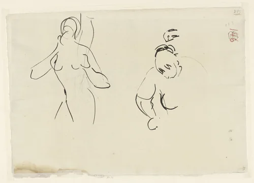 Naaktstudies by Rik Wouters, drawing, 1892-1916