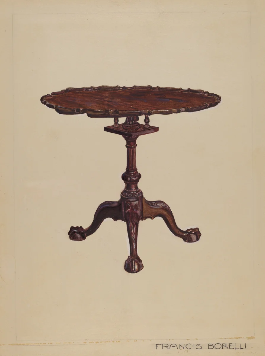 Tilt-top Table by Francis Borelli, index of american design, 1936