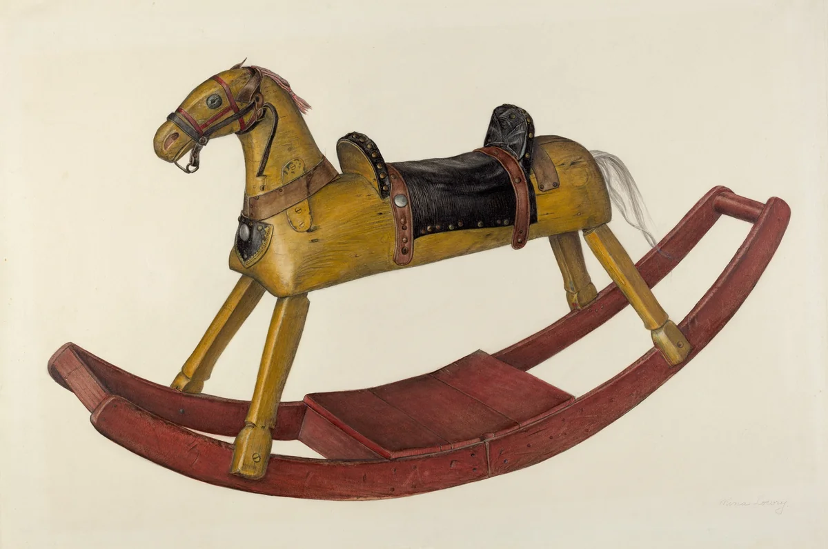 Rocking Horse by Mina Lowry, index of american design, 1941