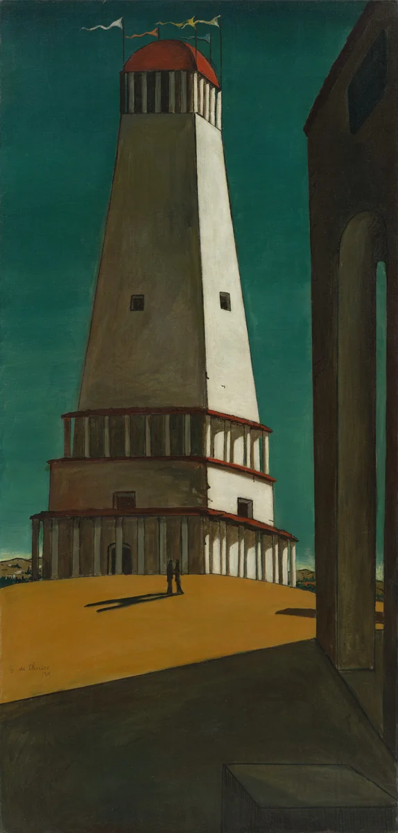 The Nostalgia of the Infinite by Giorgio de Chirico, painting, 1912