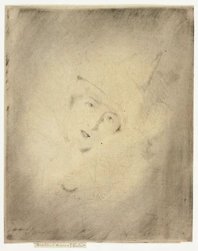 Pierrot, Portrait of the Lady A. C. by Theodore Roussel, print, 1888