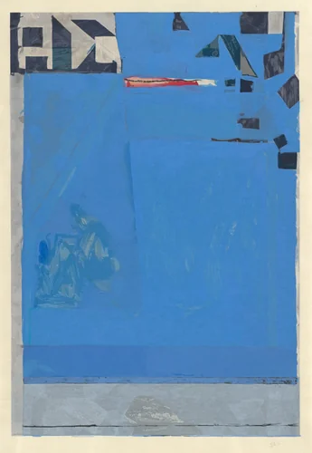 Blue with Red [working proof 4] by Richard Diebenkorn, print, 1987