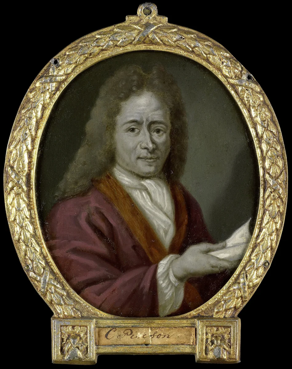 Portrait of Christoffel Pierson, Poet in Gouda by Arnoud van Halen, painting, 1700-1732