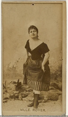 Mlle. Royer, from the Actors and Actresses series (N145-8) issued by Duke Sons & Co. to promote Duke Cigarettes by W. Duke, Sons & Co., photograph, 1890-1895