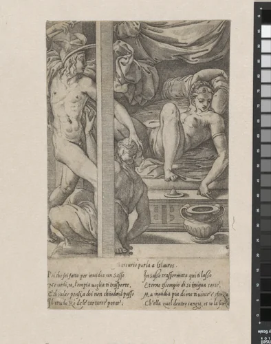 Godenliefden by Giovanni Jacopo Caraglio, print, 1515-1565