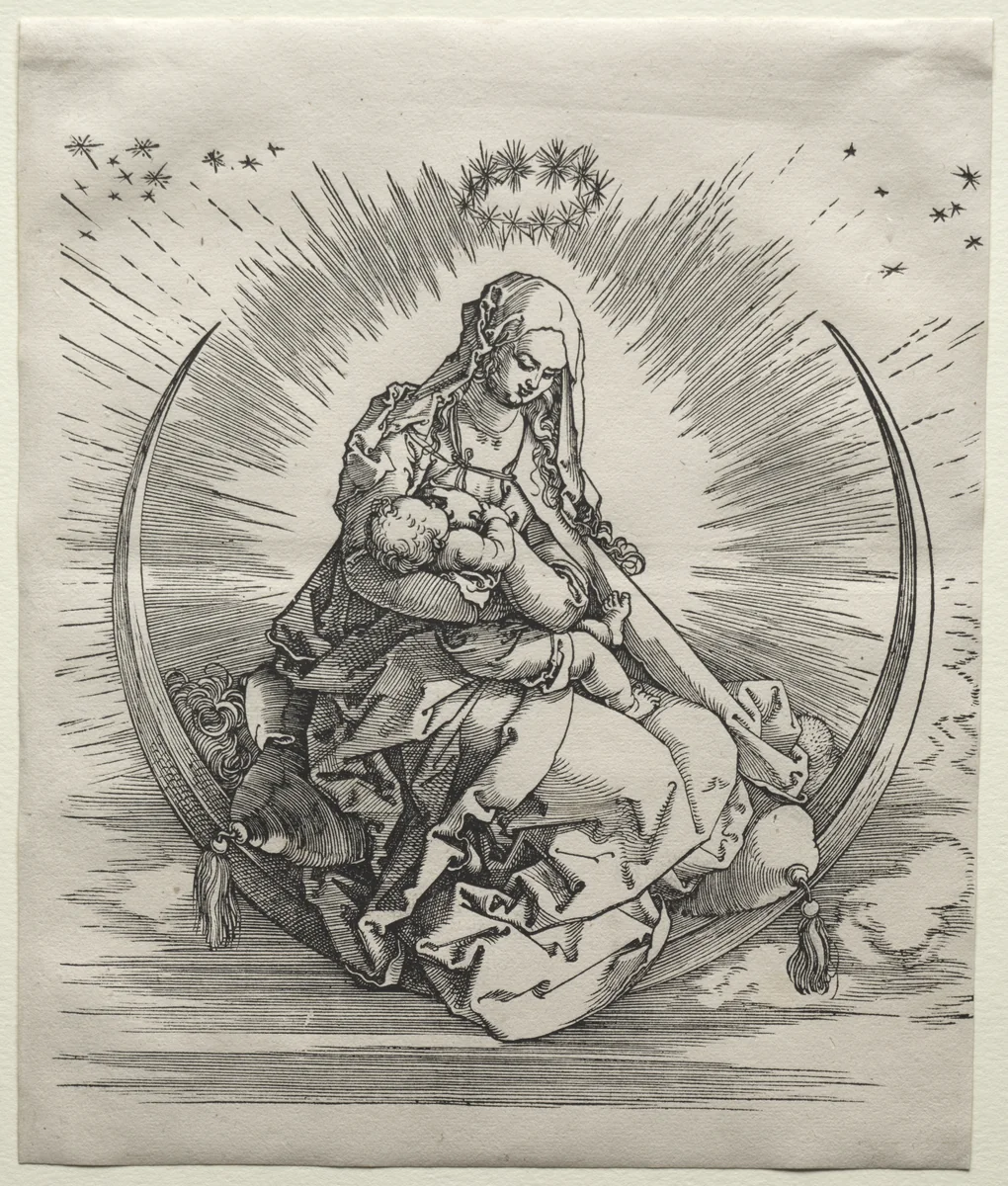 The Virgin on a Crescent by Albrecht Dürer, print, 1510-1511