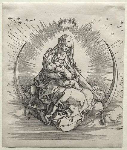 The Virgin on a Crescent by Albrecht Dürer, print, 1510-1511