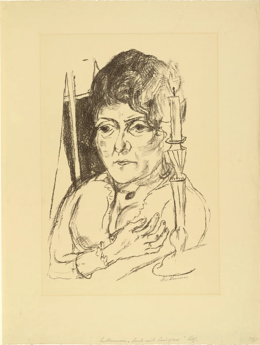 Portrait of Fridel Battenberg (Bildnis Fridel Battenberg) by Max Beckmann, print, 1920