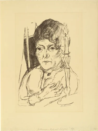 Portrait of Fridel Battenberg (Bildnis Fridel Battenberg) by Max Beckmann, print, 1920