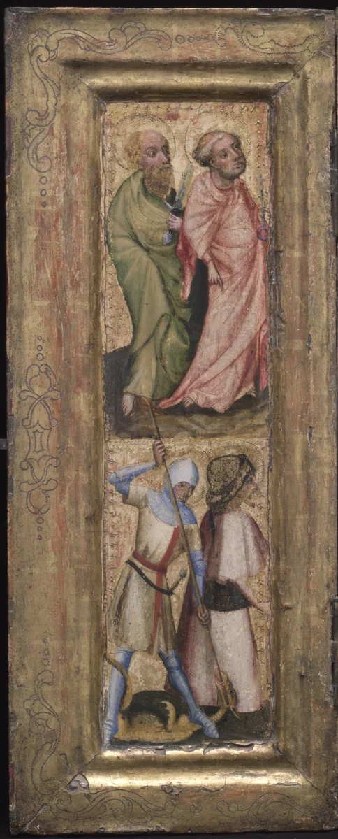St. Peter, St. Paul, St. George, and St. James the Greater by Unknown, painting, 1419-1429