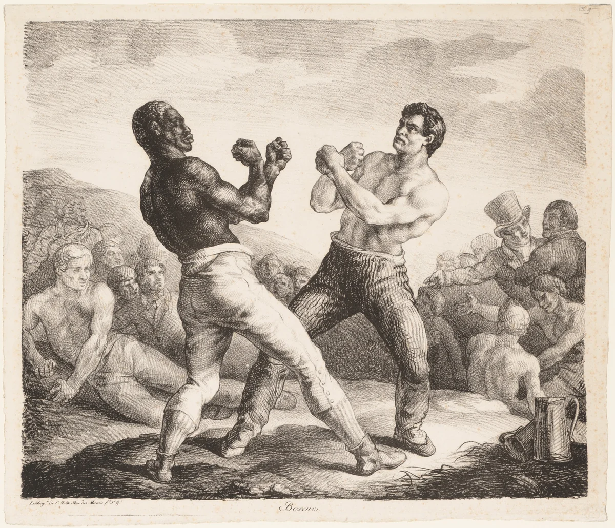 Boxers by Théodore Gericault, print, 1818